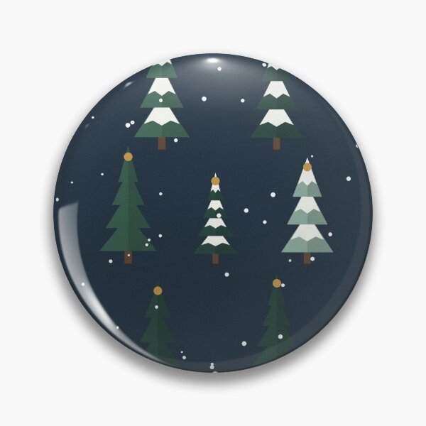 Item preview, Mid Century Christmas Tree Forest at Night designed and sold by ChromaLens.