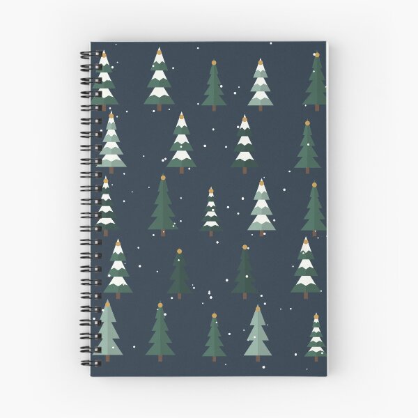 Item preview, Mid Century Christmas Tree Forest at Night designed and sold by ChromaLens.