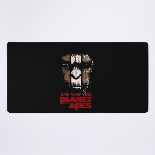 Item preview, Grungy Sci-Fi Primate Warrior Red Silhouette Poster designed and sold by GittaOtt.
