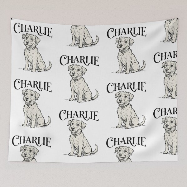 Item preview, Charlie Terrier Dog Sketch for Wirehaired Pup Parents and Rescue Dog Lovers designed and sold by raedattia.