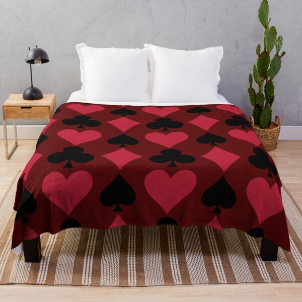 Item preview, Large Card suits - Playing Card Suits Pattern Red Black Hearts Spades Diamonds designed and sold by DColourMuse.