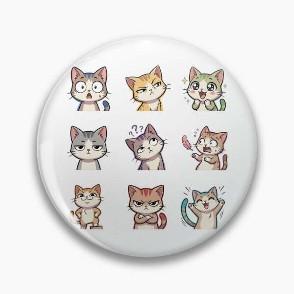 Item preview, Funny Cat Reactions Moods Expressions Cute Meme Sticker Sheet designed and sold by mood-draftsman.