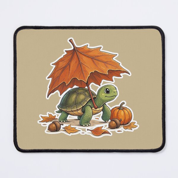 Item preview, Little Turtle Under a Giant Autumn Leaf designed and sold by Safe Haven Pets.