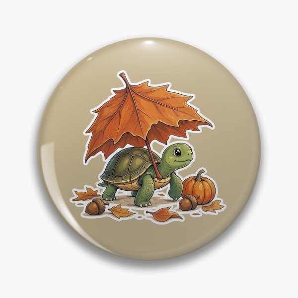 Item preview, Little Turtle Under a Giant Autumn Leaf designed and sold by Safe Haven Pets.