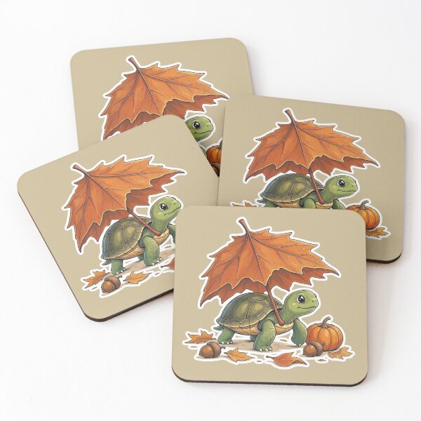 Item preview, Little Turtle Under a Giant Autumn Leaf designed and sold by Safe Haven Pets.
