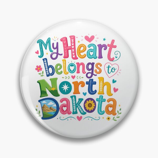Item preview, My Heart Belongs to North Dakota - Cute Souvenir Travelers Gift for Men Women & Kids  designed and sold by Mozaic Clothes.