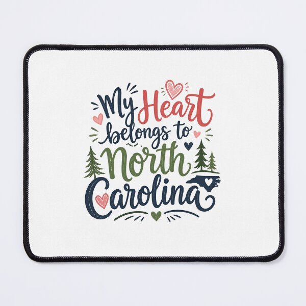 Item preview, My Heart Belongs to North Carolina - Cute Souvenir Travelers Gift for Men Women & Kids  designed and sold by Mozaic Clothes.