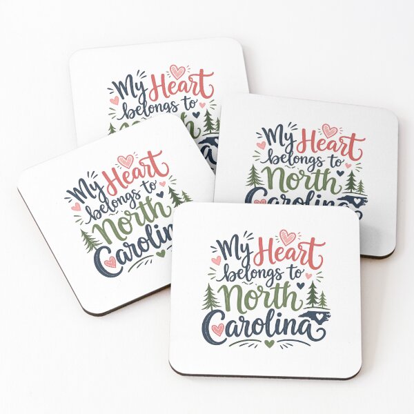 Item preview, My Heart Belongs to North Carolina - Cute Souvenir Travelers Gift for Men Women & Kids  designed and sold by Mozaic Clothes.