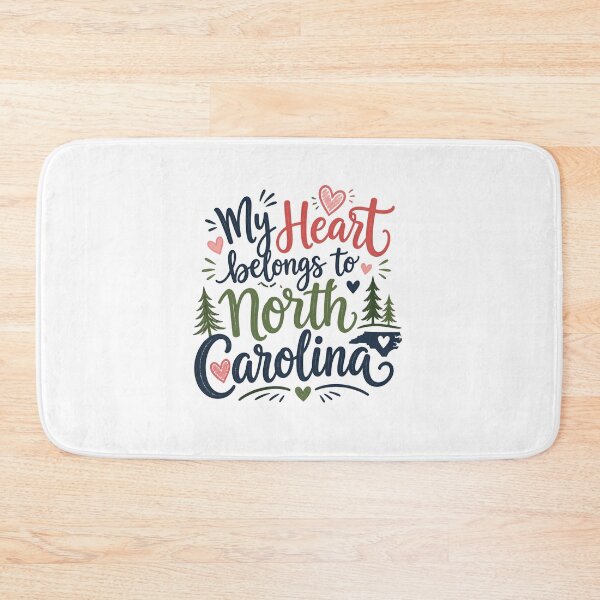 Item preview, My Heart Belongs to North Carolina - Cute Souvenir Travelers Gift for Men Women & Kids  designed and sold by Mozaic Clothes.