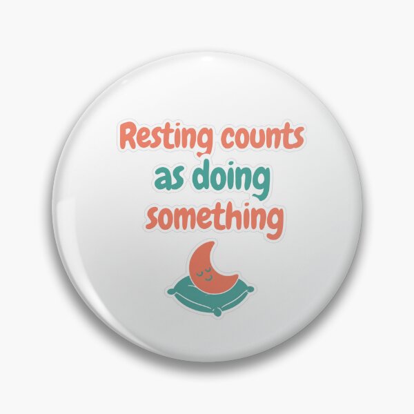 Item preview, Resting Counts As Doing Something Pastel Sticker designed and sold by MindfulMischief.