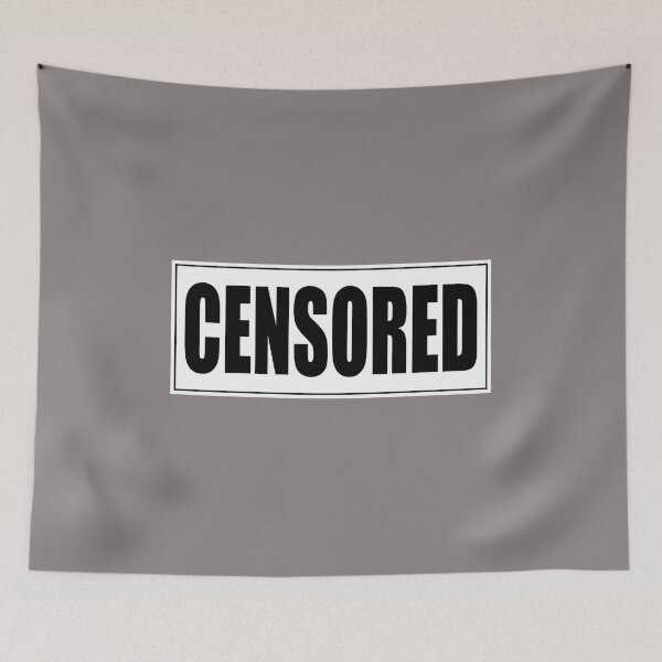 Item preview, CENSORED Black and White Statement Tee-19 designed and sold by AndreasLinke.