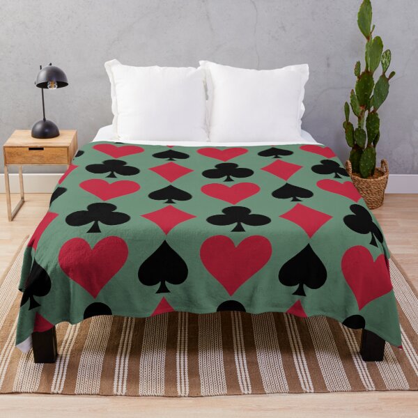 Item preview, Large Card suits - Playing Card Suits Pattern Red Black Hearts Spades Diamonds designed and sold by DColourMuse.