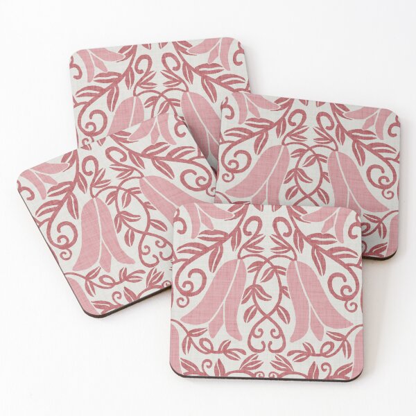 Item preview, Muted warm pink Copihue bell flower vine Chile designed and sold by FrancesPoff.