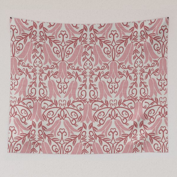 Item preview, Muted warm pink Copihue bell flower vine Chile designed and sold by FrancesPoff.