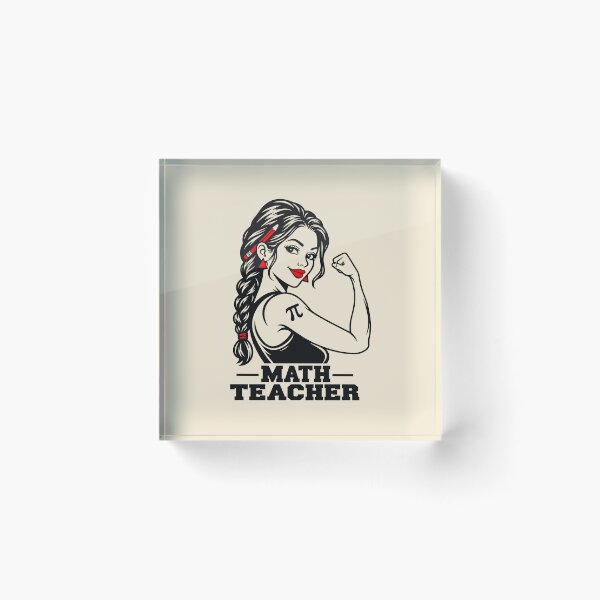 Item preview, Retro Math Teacher Strong Woman designed and sold by MavtM.