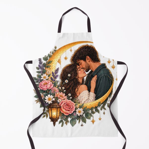 Item preview, Romantic Moonlight Lovers Floral Love designed and sold by ArtByKapil.