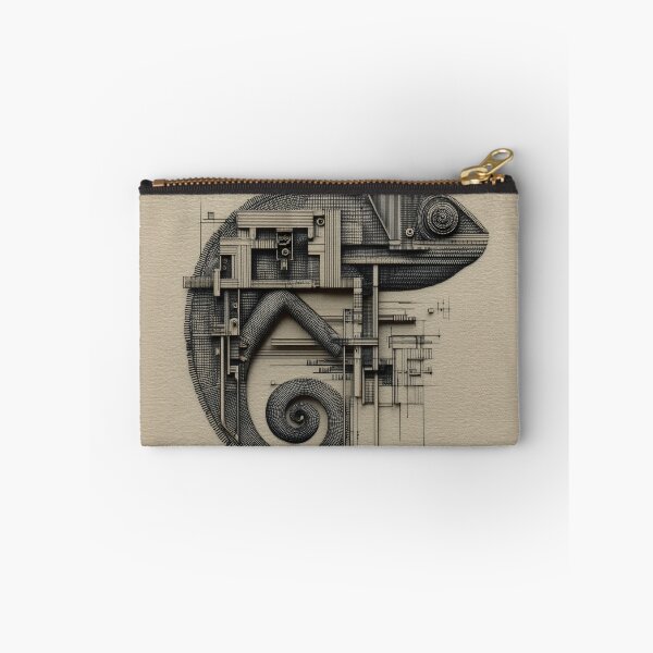 Item preview, Mechanical Chameleon – Architectural Line Art designed and sold by Audra-studio.
