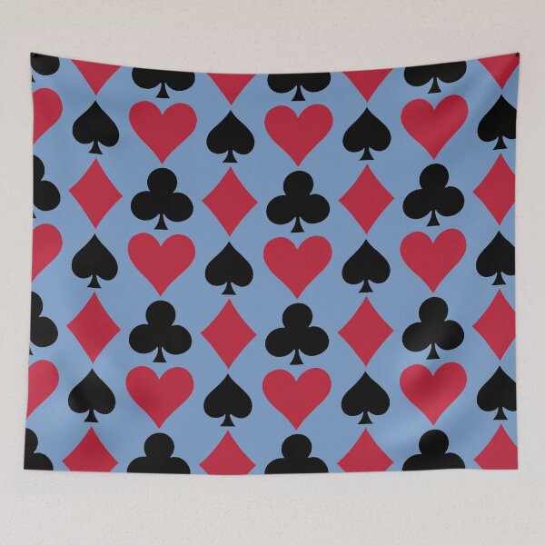 Item preview, Large Card suits - Playing Card Suits Pattern Red Black Hearts Spades Diamonds designed and sold by DColourMuse.