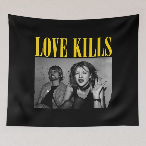 Item preview, Kurt Cobain & Courtney Love 1990s Vintage (Love Kills) designed and sold by noahbrad.