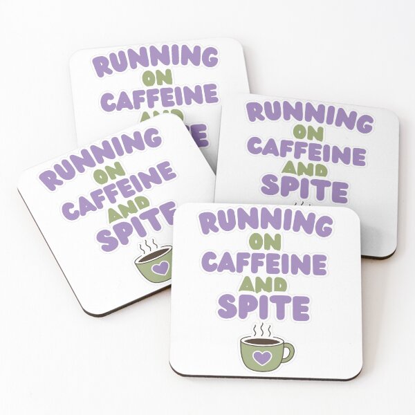 Item preview, Running On Caffeine And Spite Pastel Sticker designed and sold by MindfulMischief.