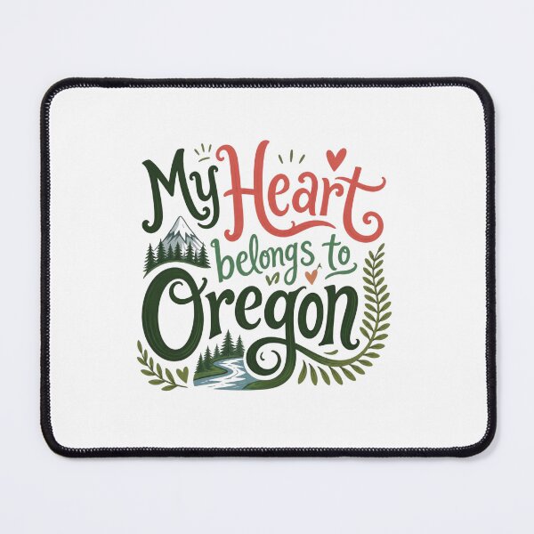 Item preview, My Heart Belongs to Oregon - Cute Souvenir Travelers Gift for Men Women & Kids designed and sold by Mozaic Clothes.