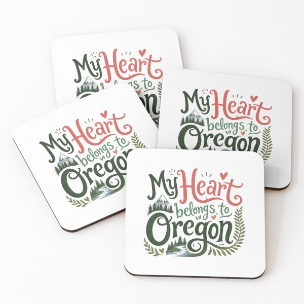 Item preview, My Heart Belongs to Oregon - Cute Souvenir Travelers Gift for Men Women & Kids  designed and sold by Mozaic Clothes.