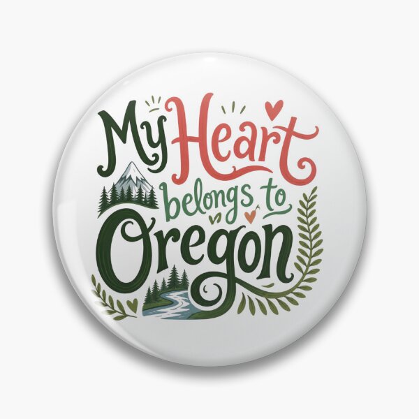 Item preview, My Heart Belongs to Oregon - Cute Souvenir Travelers Gift for Men Women & Kids  designed and sold by Mozaic Clothes.