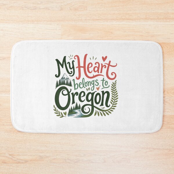 Item preview, My Heart Belongs to Oregon - Cute Souvenir Travelers Gift for Men Women & Kids  designed and sold by Mozaic Clothes.