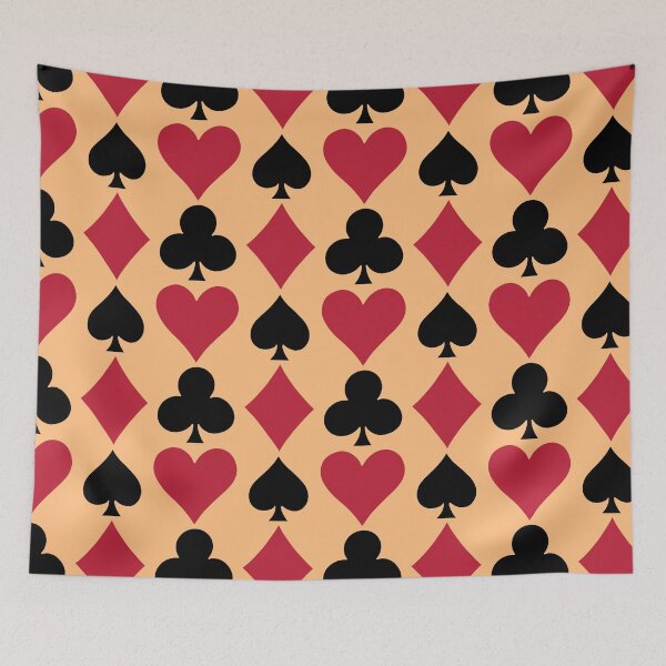 Item preview, Large Card suits - Playing Card Suits Pattern Red Black Hearts Spades Diamonds designed and sold by DColourMuse.