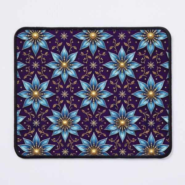 Item preview, Intricate Cobalt & Cerulean Starflower Kaleidoscope Pattern designed and sold by Studio BC.