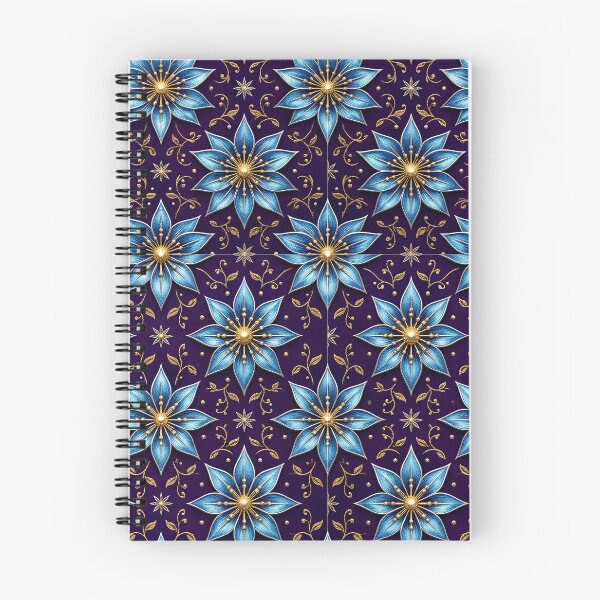 Item preview, Intricate Cobalt & Cerulean Starflower Kaleidoscope Pattern designed and sold by Studio BC.