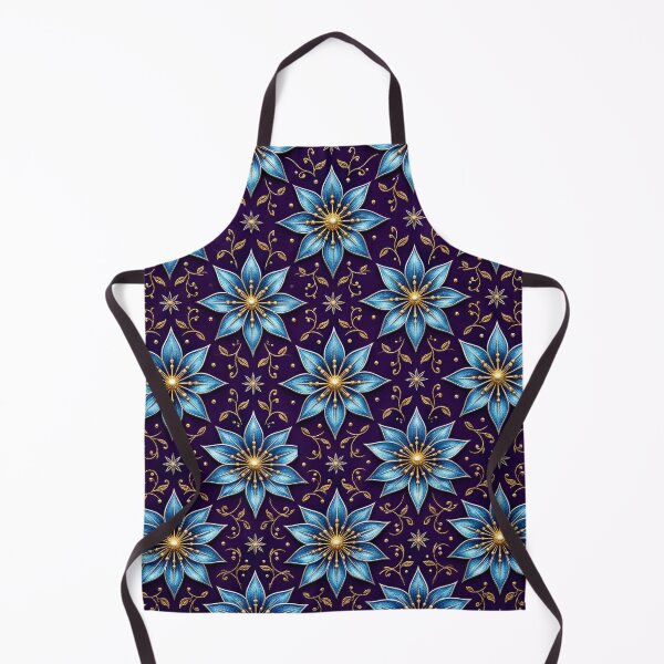 Item preview, Intricate Cobalt & Cerulean Starflower Kaleidoscope Pattern designed and sold by Studio BC.