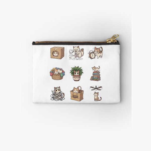 Item preview, Mischievous Cat Box Toilet Paper Tangled Cords Cute Sticker Sheet designed and sold by mood-draftsman.