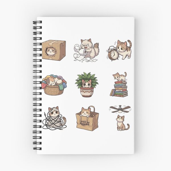 Item preview, Mischievous Cat Box Toilet Paper Tangled Cords Cute Sticker Sheet designed and sold by mood-draftsman.