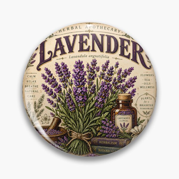 Item preview, Vintage Lavender Herbal Apothecary designed and sold by MysticCanvasAi.