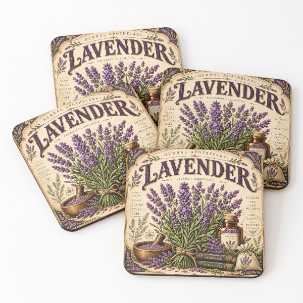 Item preview, Vintage Lavender Herbal Apothecary designed and sold by MysticCanvasAi.