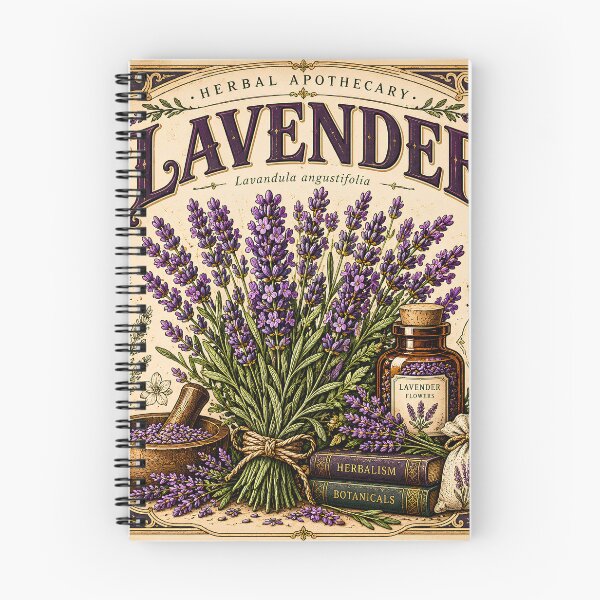 Item preview, Vintage Lavender Herbal Apothecary designed and sold by MysticCanvasAi.