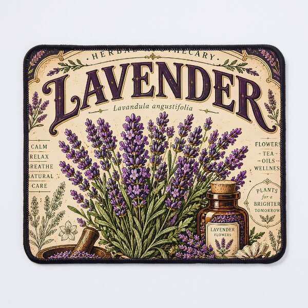 Item preview, Vintage Lavender Herbal Apothecary designed and sold by MysticCanvasAi.