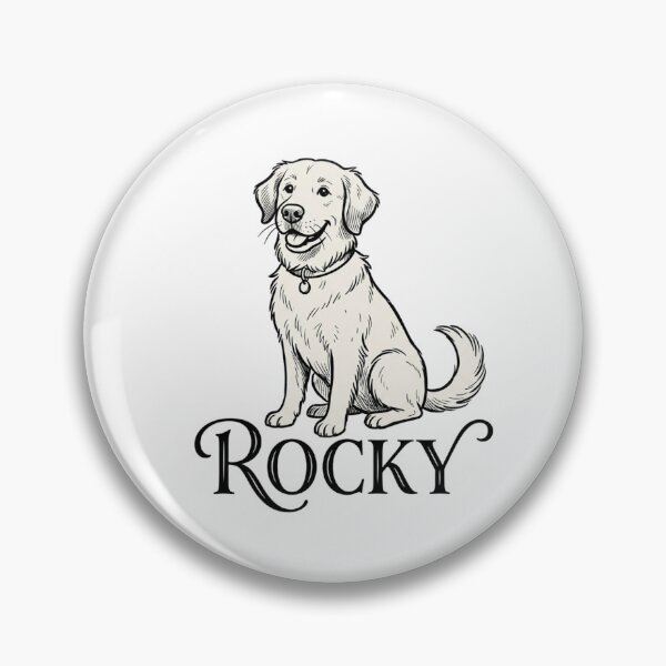 Item preview, Rocky Golden Retriever Dog Sketch for Proud Rocky Pet Parents and Dog Lovers designed and sold by raedattia.