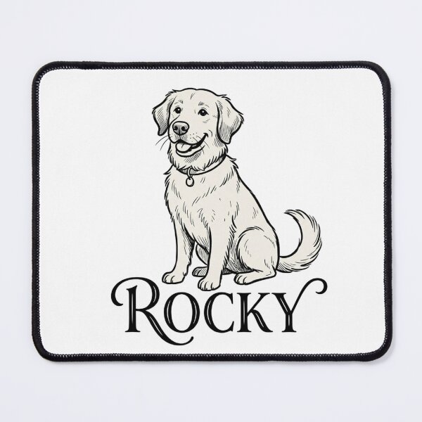 Item preview, Rocky Golden Retriever Dog Sketch for Proud Rocky Pet Parents and Dog Lovers designed and sold by raedattia.