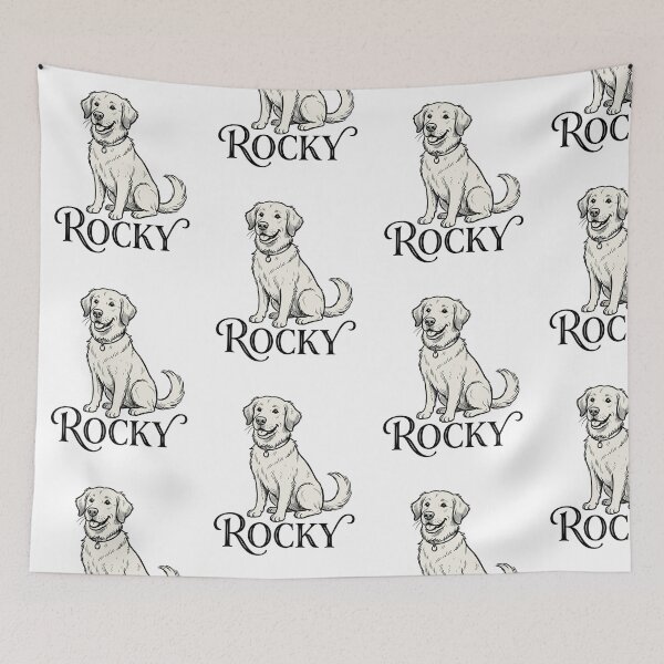 Item preview, Rocky Golden Retriever Dog Sketch for Proud Rocky Pet Parents and Dog Lovers designed and sold by raedattia.
