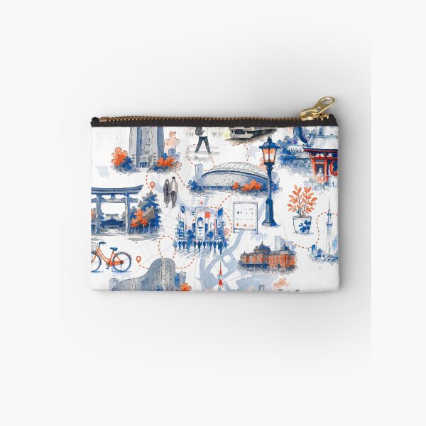 Item preview, Tokyo Japan Travel Map Illustration with Landmarks designed and sold by maewjpho.