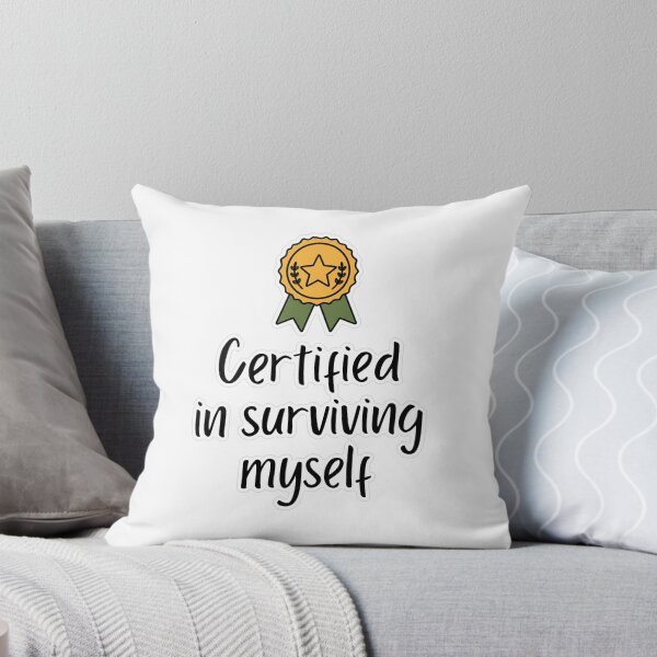 Item preview, Certified In Surviving Myself Doodle Sticker designed and sold by MindfulMischief.