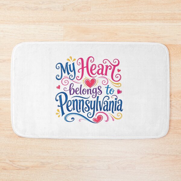Item preview, My Heart Belongs to Pennsylvania - Cute Souvenir Travelers Gift for Men Women & Kids  designed and sold by Mozaic Clothes.