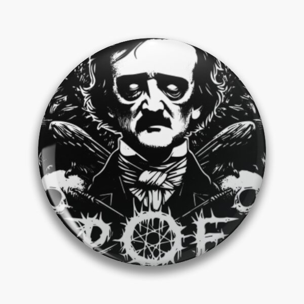 Item preview, Black Metal Poe - Goth Raven - Vintage Occult designed and sold by Lorre1972.