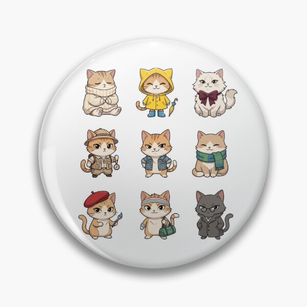 Item preview, Fashion Cat Outfit Raincoat Sweater Artist Cute Sticker Sheet    designed and sold by mood-draftsman.