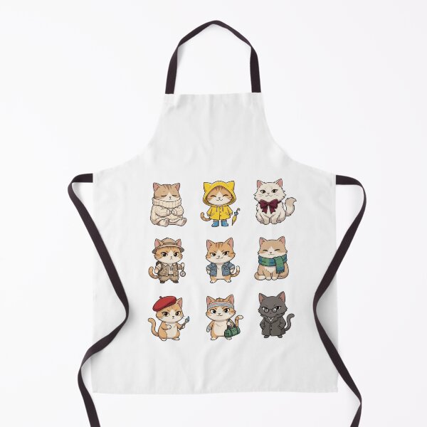 Item preview, Fashion Cat Outfit Raincoat Sweater Artist Cute Sticker Sheet    designed and sold by mood-draftsman.