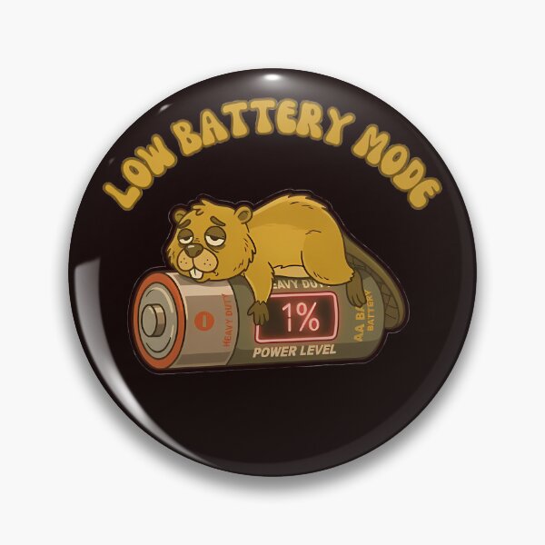Item preview, Low Battery Mode Beaver designed and sold by ZeroContextArt.