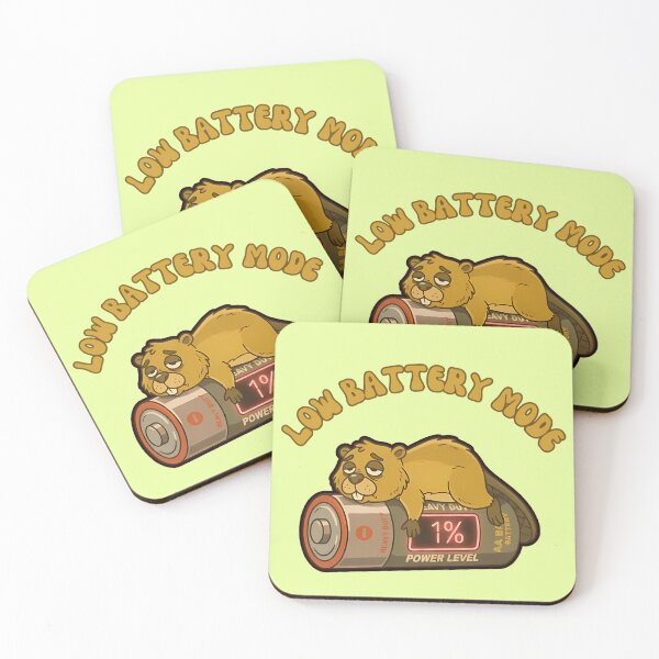 Item preview, Low Battery Mode Beaver designed and sold by ZeroContextArt.