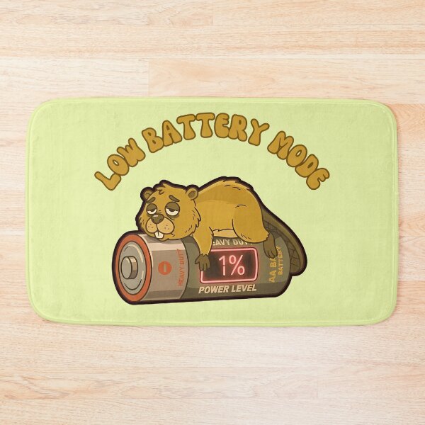 Item preview, Low Battery Mode Beaver designed and sold by ZeroContextArt.